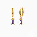 Boucles d'oreilles géométriques émeraude française en acier inoxydable pour femmes, accessoires de bijoux de fête, tendance, Zircon cristal, goutte d'eau L’AURA