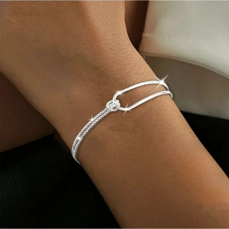 Bracelet Nœud Irrégulier Argent 925 L’AURA