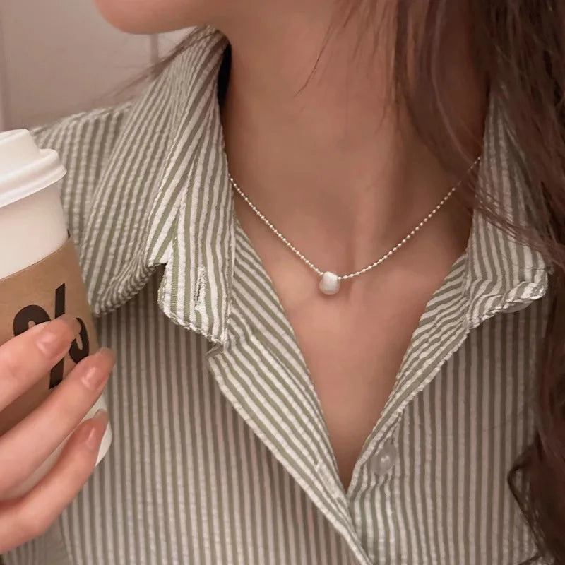 Collier Coquillage Minimaliste Argent 925 L’AURA