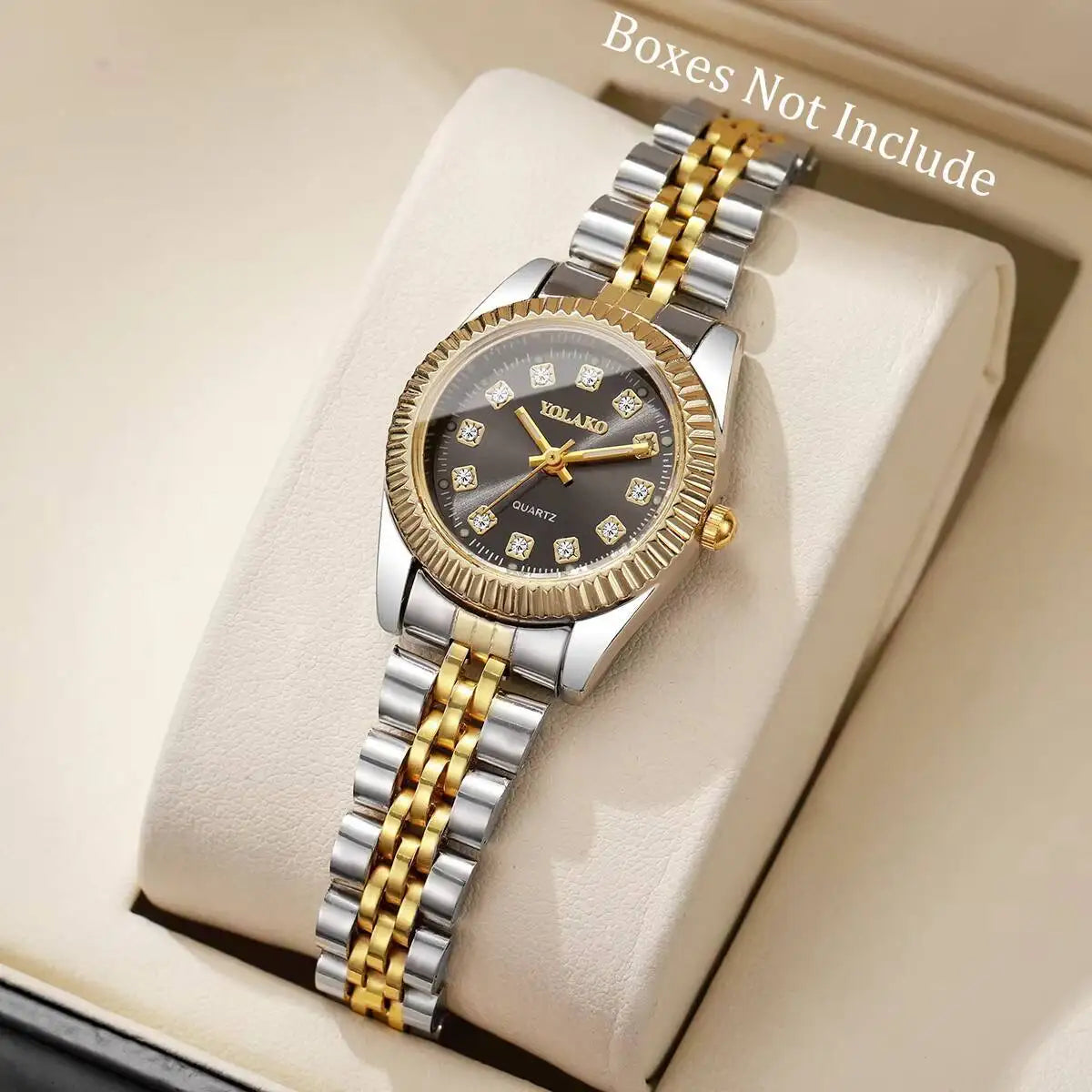 Montres de luxe en strass pour femmes, bracelet en acier inoxydable, montre-bracelet à Quartz, cadeau Relogio Feminino (sans boîte)
