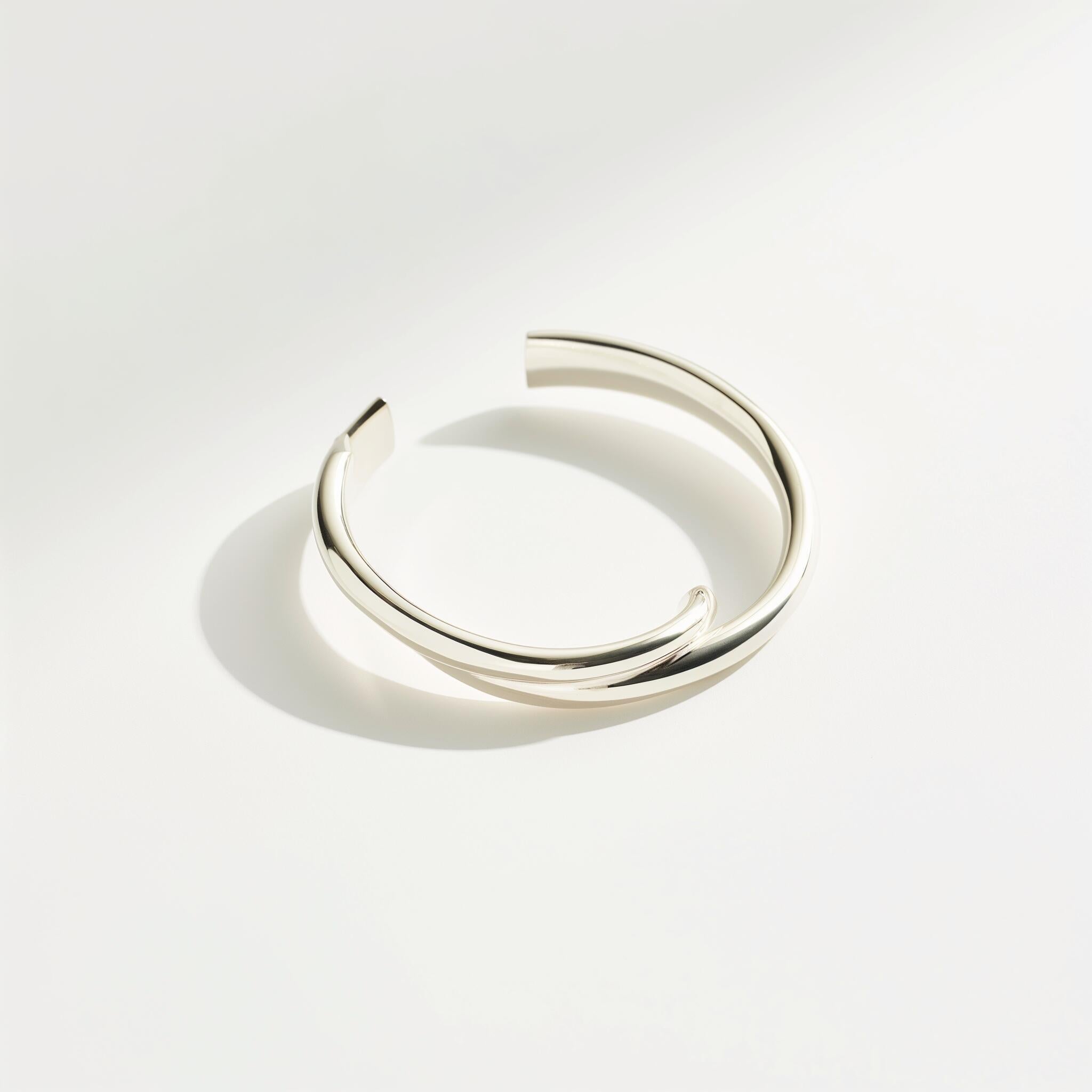 Bracelet Jonc Ouvert élégance - Argent